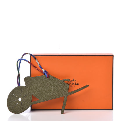Hermes Togo Epsom Petit H Wheelbarrow Bag Charm Canopee Bleu 3 of 3