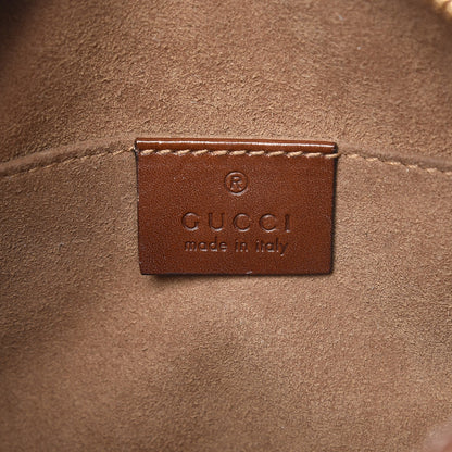 Gucci GG Supreme Monogram Cuoio Toscano Mini Chain Shoulder Bag Beige Ebony Cuir 6 of 8