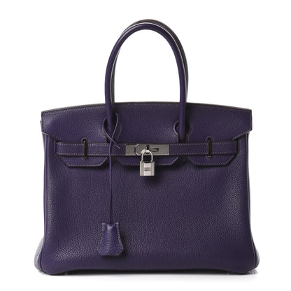 Hermes Togo Birkin 30 Iris 1 of 12