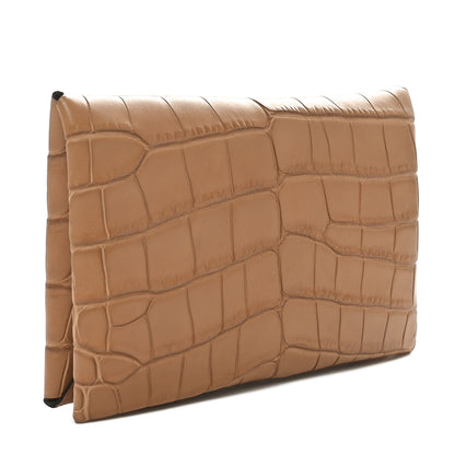 Hermes Matte Alligator Calvi Card Case Chai 3 of 8