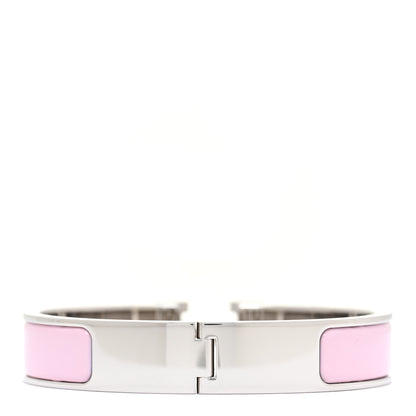 Hermes Enamel Narrow Clic Clac H Bracelet PM Sugar Pink 6 of 12
