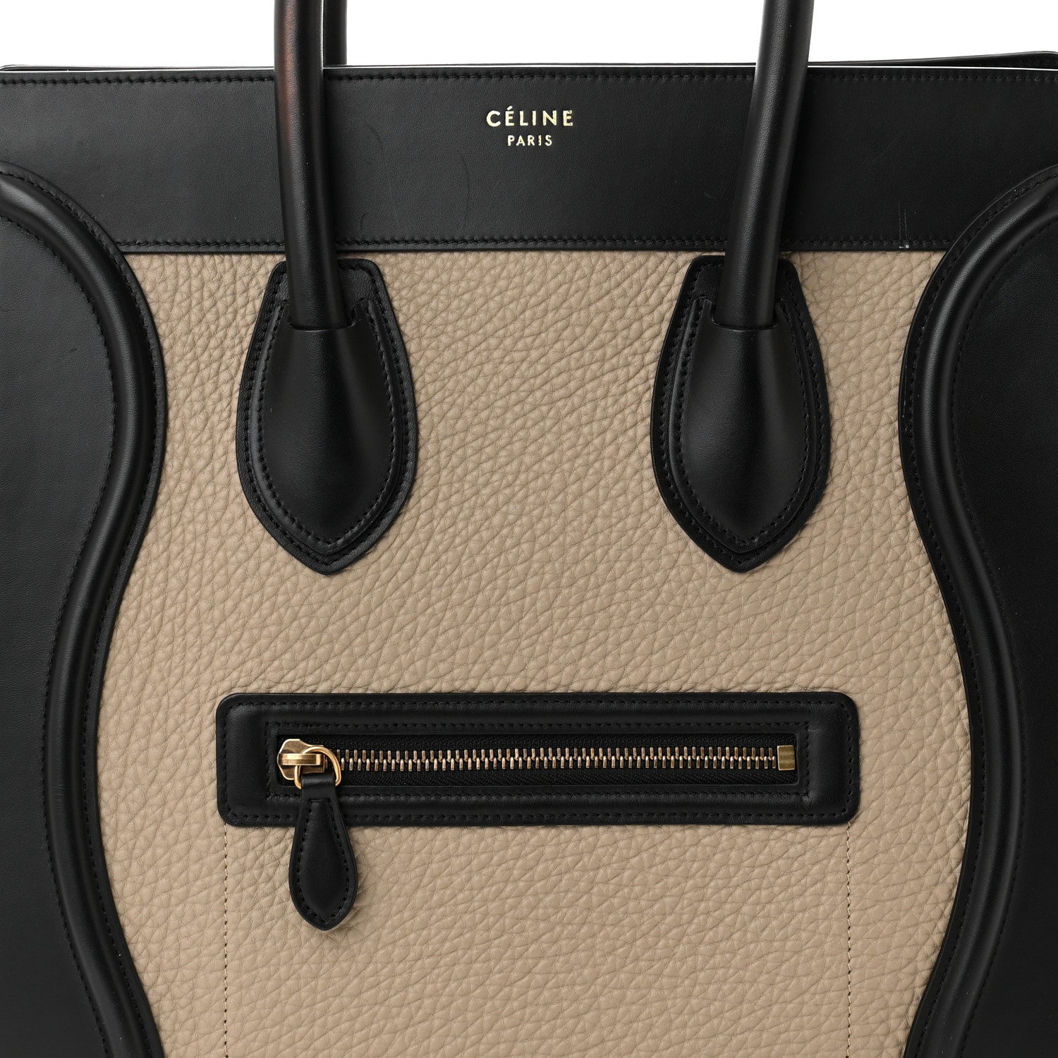 Celine Bullhide Calfskin Suede Mini Tri-Color Luggage Beige 8 of 12