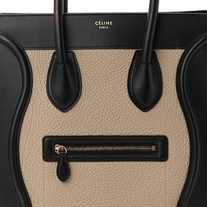 Celine Bullhide Calfskin Suede Mini Tri-Color Luggage Beige 8 of 12