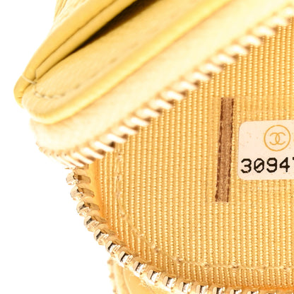 Chanel Caviar Quilted Small Clutch With Chain Yellow 9 of 13