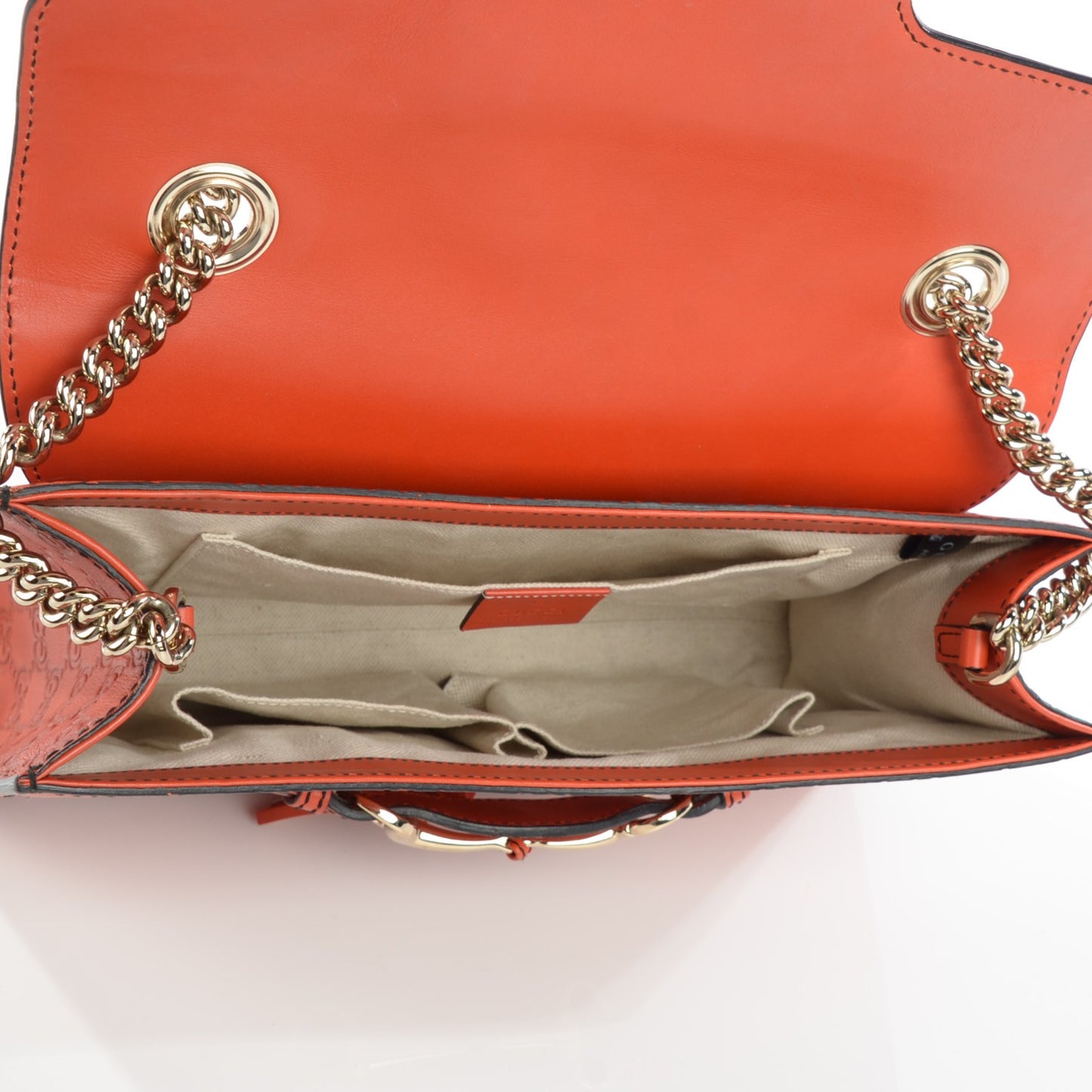 Guccissima Medium Emily Chain Shoulder Bag Sun Orange
