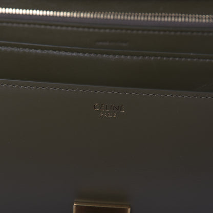 Celine Box Calfskin Classic Box Medium Flap Bag Army Green 16 of 21