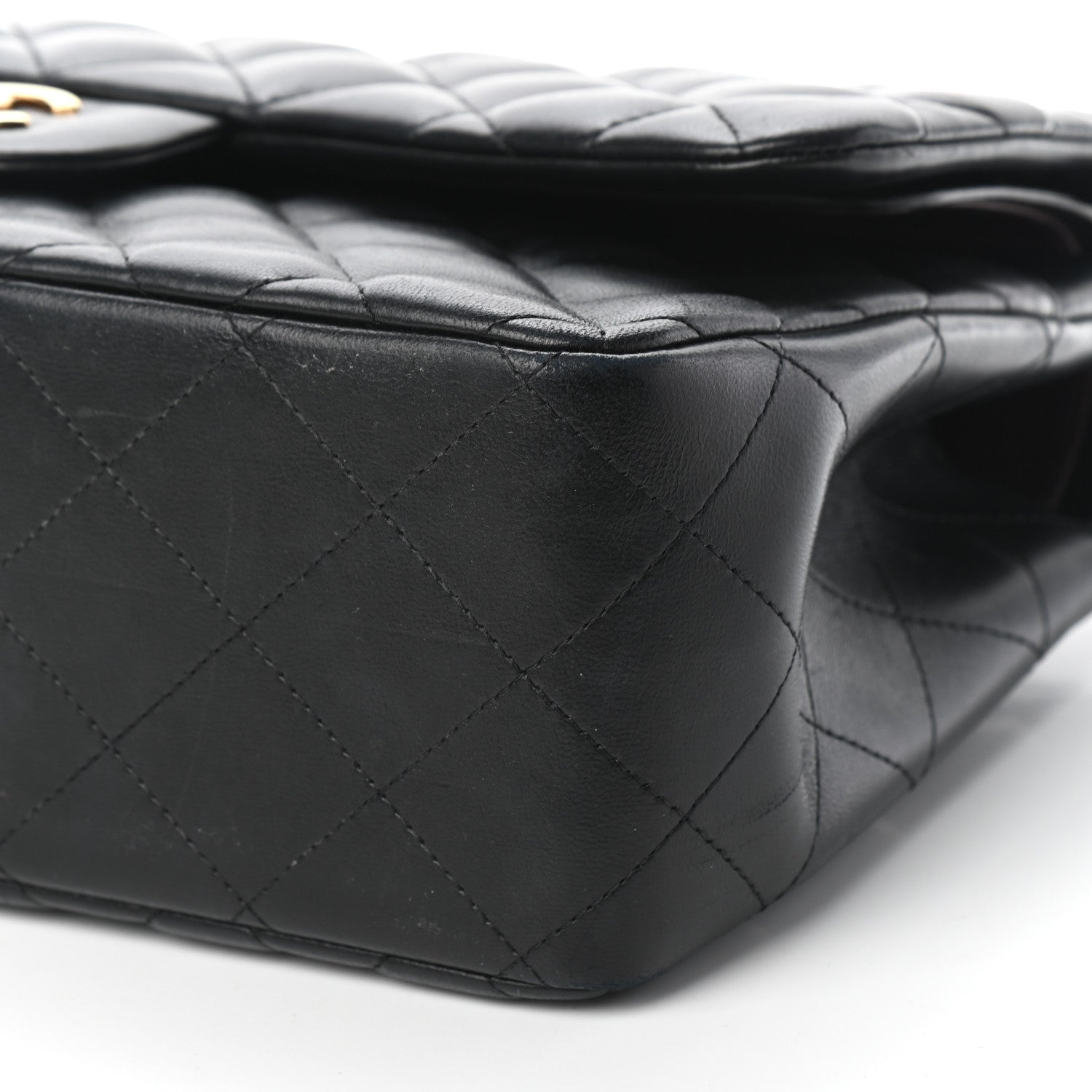 Chanel Lambskin Quilted Jumbo Double Flap Black 7 of 10