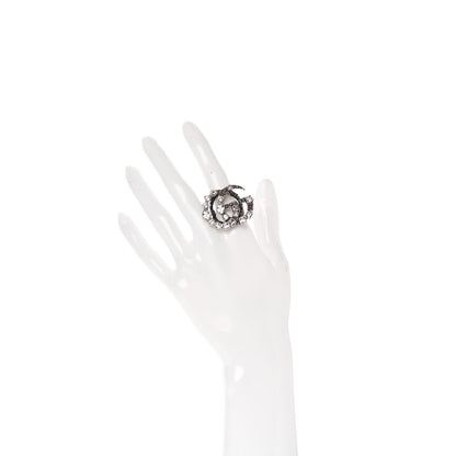 Gucci Crystal Double G Ring S 6.5 Aged Silver 2 of 5