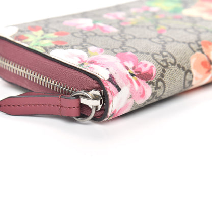 Gucci GG Supreme Monogram Blooms Zip Around Wallet Beige Multicolor Dry Rose 7 of 9