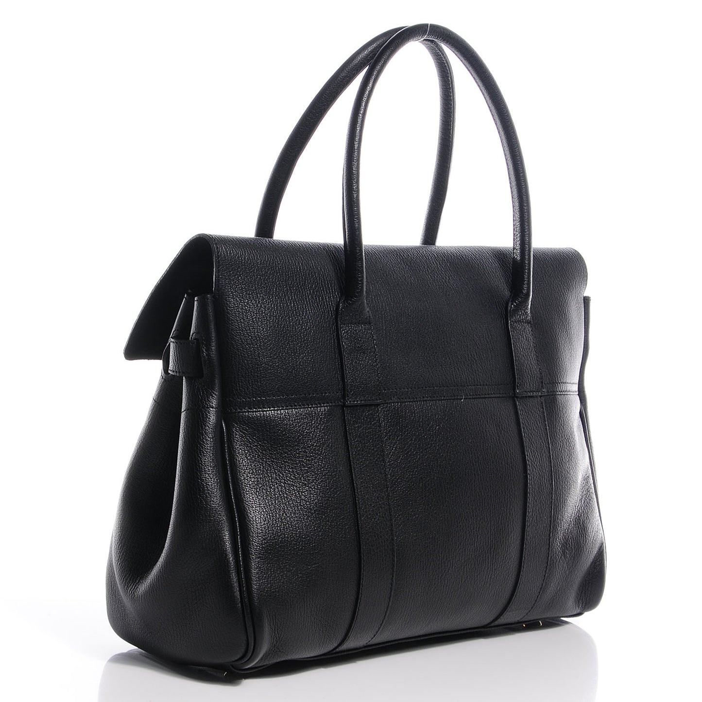 Grainy Leather Bayswater Satchel Black