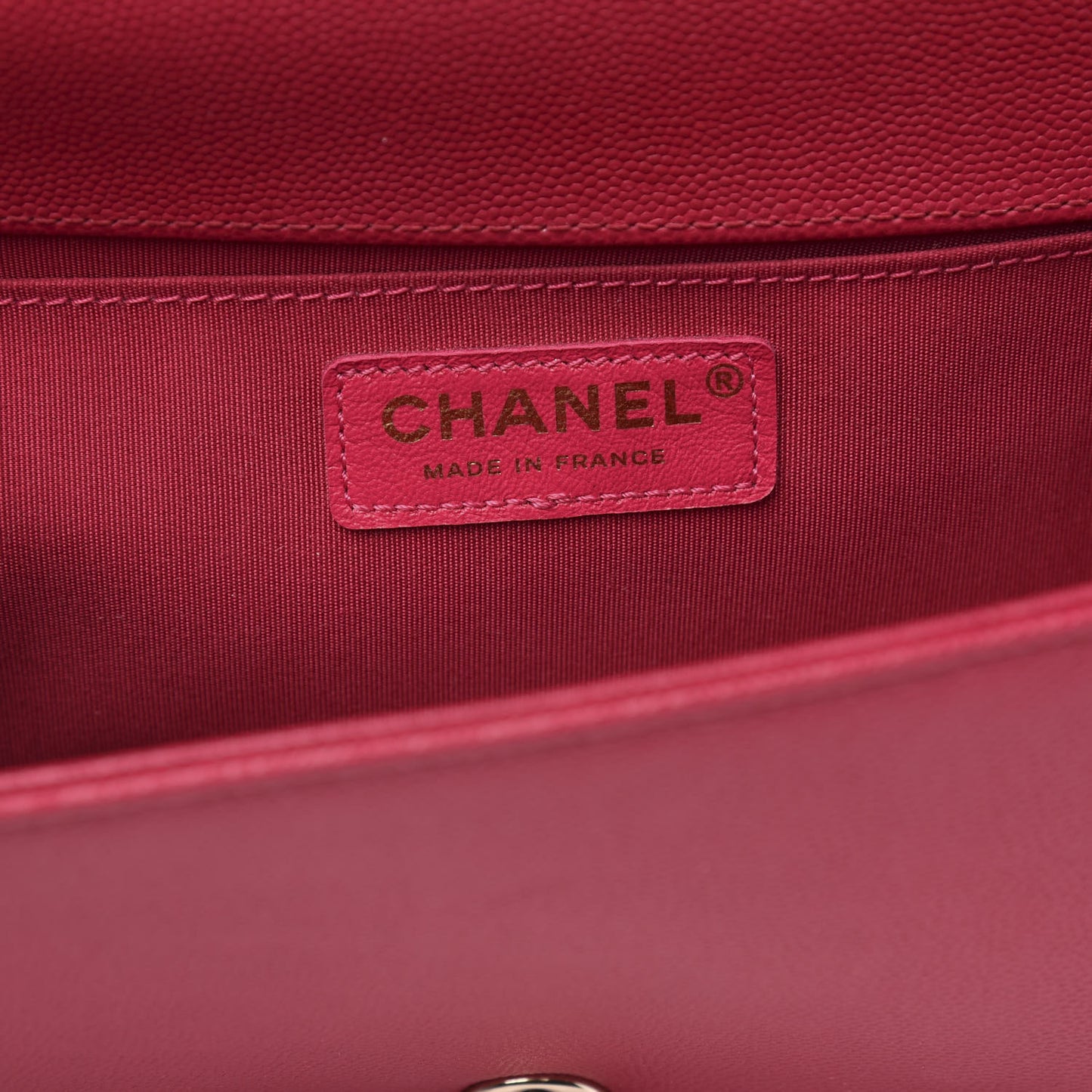 Caviar Quilted Medium Boy Flap Dark Pink