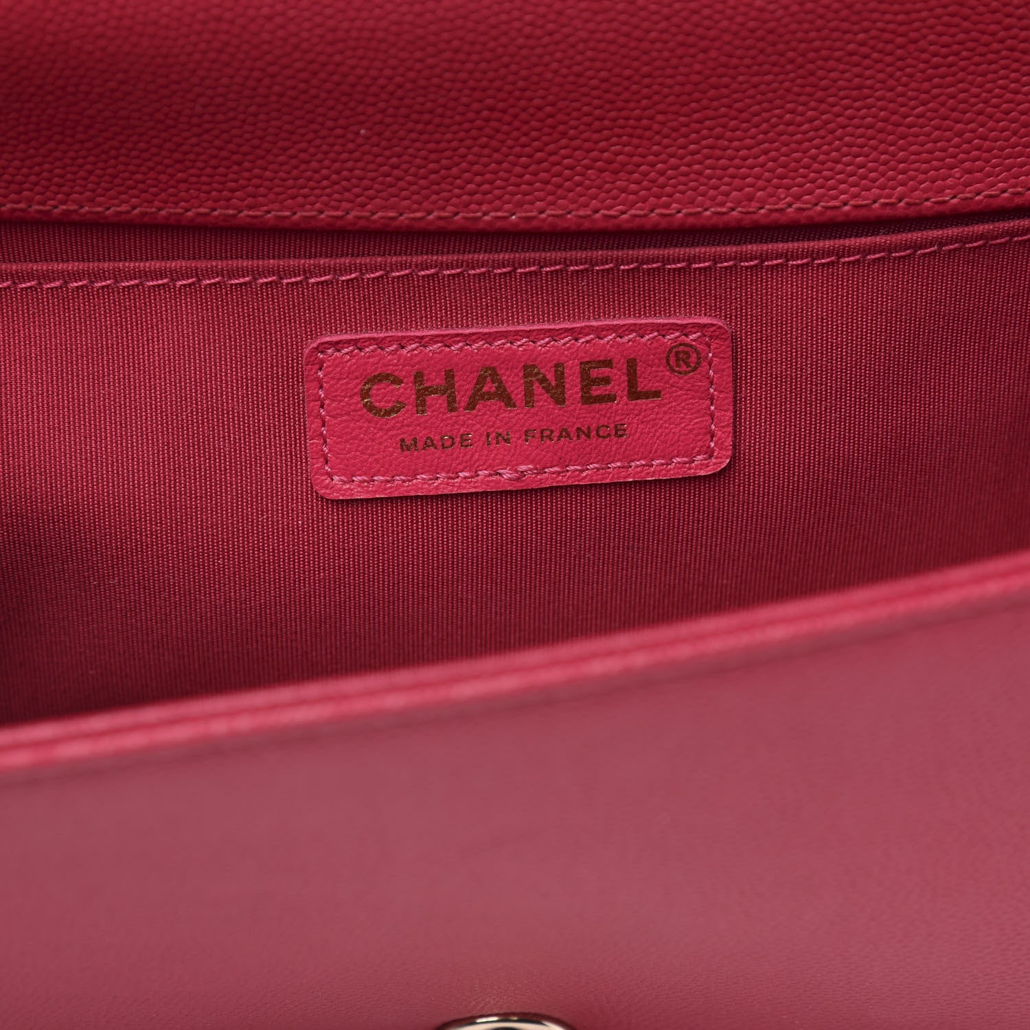 Chanel Caviar Quilted Medium Boy Flap Dark Pink 6 of 12