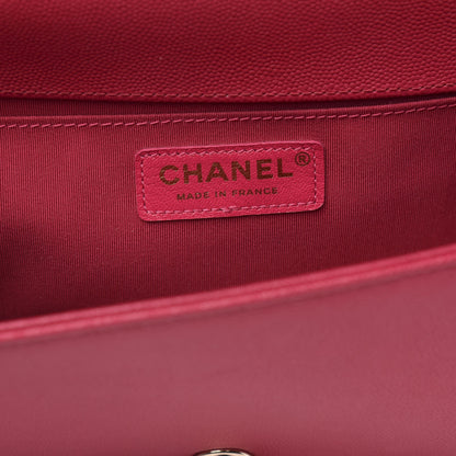 Chanel Caviar Quilted Medium Boy Flap Dark Pink 6 of 12