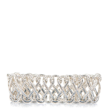 Chanel Ombre Crystal CC Infinity Chain Link Choker Necklace Blue Silver 1 of 6