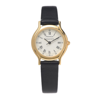 Tiffany Stainless Steel Calfskin 24mm Portfolio Quartz Watch 1 of 8