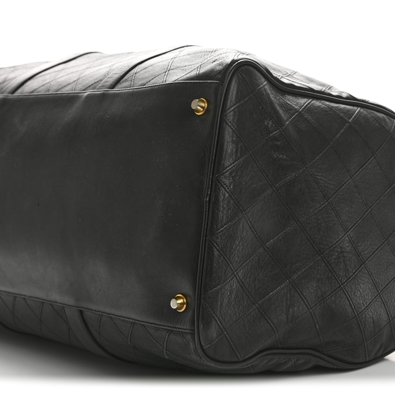 Chanel Calfskin Stitched Duffel Bag Black 9 of 16