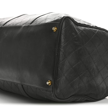 Chanel Calfskin Stitched Duffel Bag Black 9 of 16