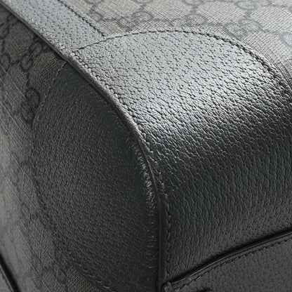 Gucci GG Supreme Monogram Textured Dollar Calfskin Large Savoy Duffle Bag Grey Black Graphite Grey 7 of 10