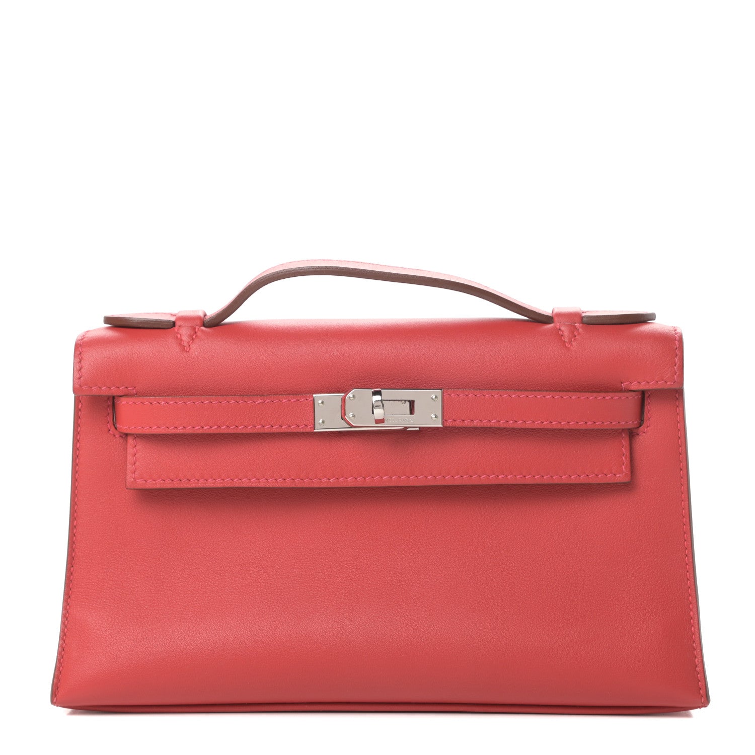 Hermes Swift Kelly Pochette Clutch Rouge Casaque 1 of 9
