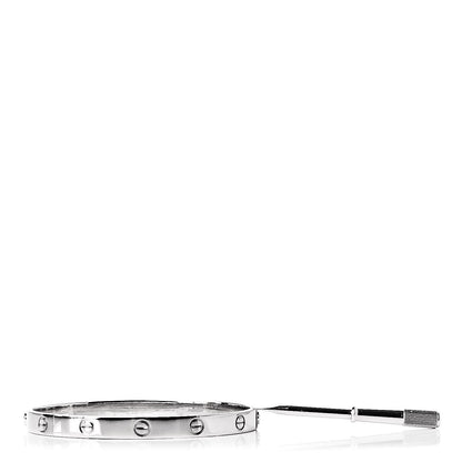 Cartier 18K White Gold LOVE Bracelet 19 4 of 5