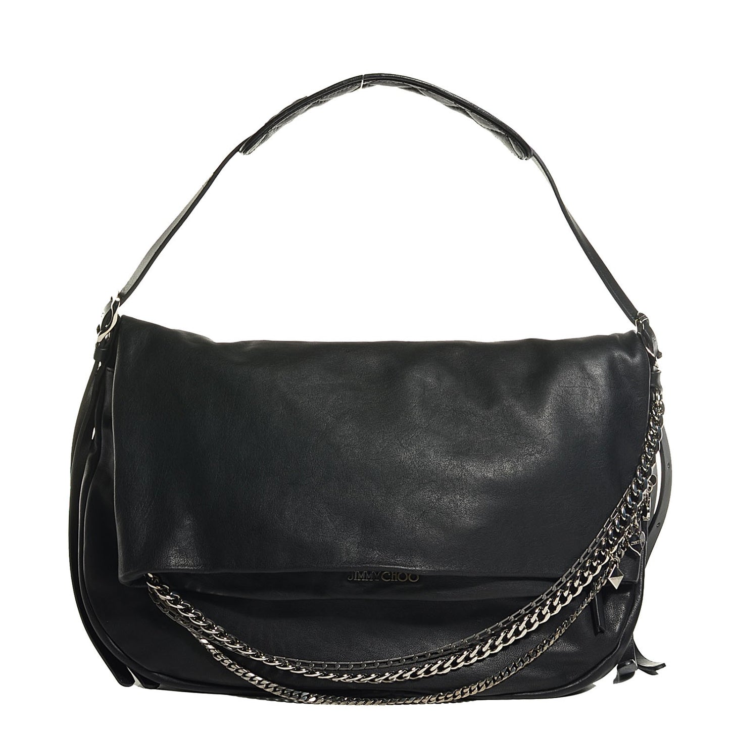 Lambskin Biker Large Hobo Black