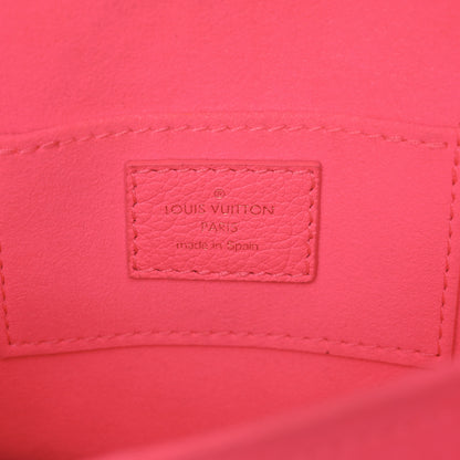 Louis Vuitton Grained Calfskin Tufted Monogram Mini Dauphine Fluo Pink 6 of 10