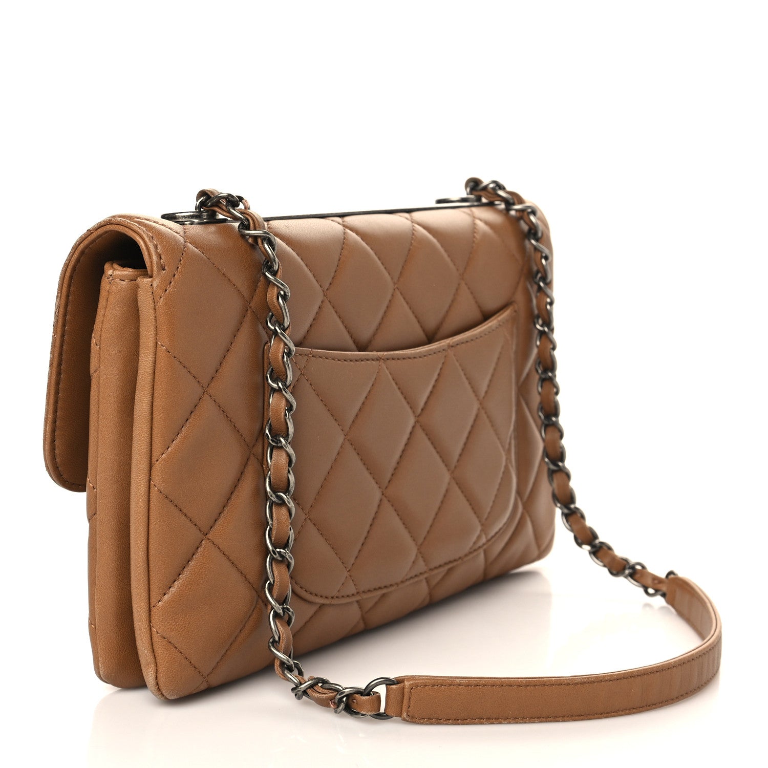 Chanel Lambskin Quilted Medium Trendy CC Flap Light Brown 3 of 10