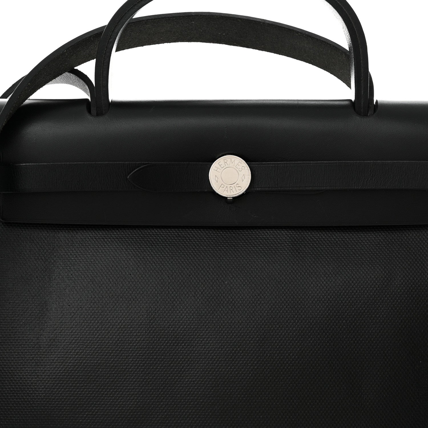 Hermes Toile H Berline Vache Hunter Herbag Zip PM 31 Black Ecru 9 of 16