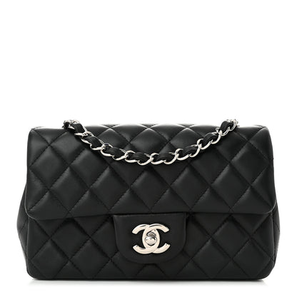 Chanel Lambskin Quilted Mini Rectangular Flap Black 1 of 11