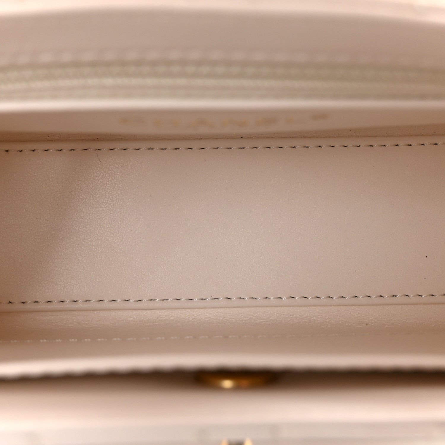 Chanel Shiny Aged Calfskin Quilted Nano Kelly Shopper White 5 of 13