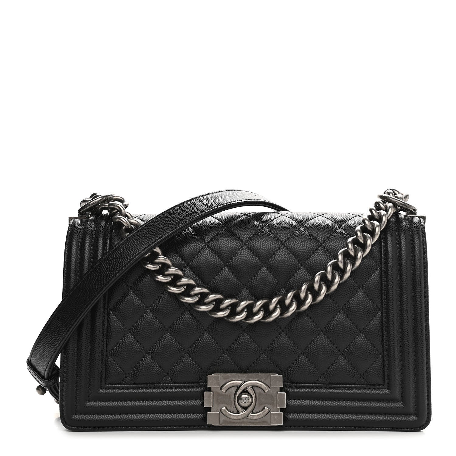 Chanel Caviar Quilted Medium Boy Flap Black 1 of 11