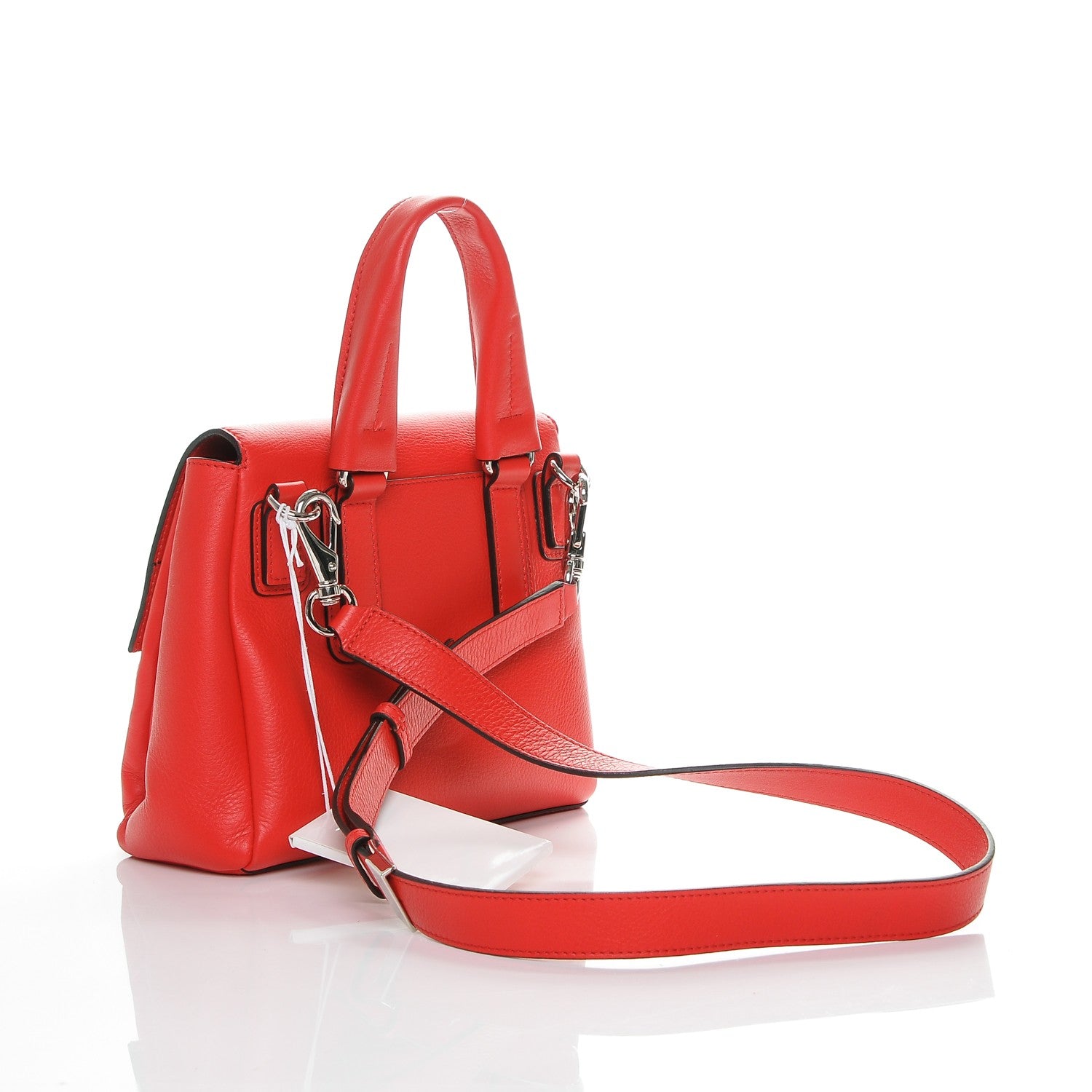 Givenchy Waxy Grained Calfskin Mini Pandora Pure Flap Bag Red 3 of 7