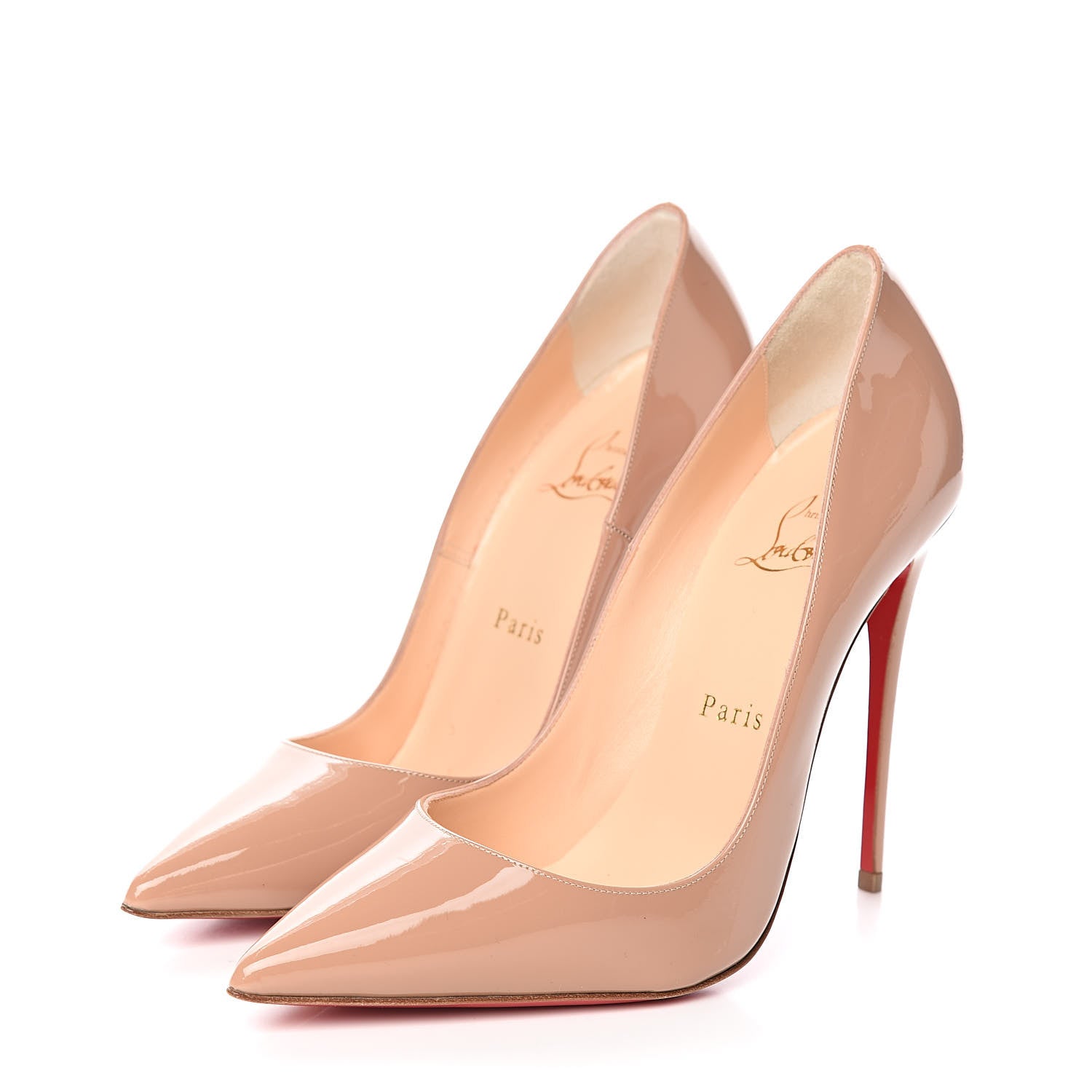 Christian Louboutin Patent So Kate 120 Pumps 37.5 Nude 3 of 8