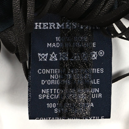 Hermes Silk Calfskin Brides De Gala Folk Bandana Scarf 55 Vert Fonce 3 of 4