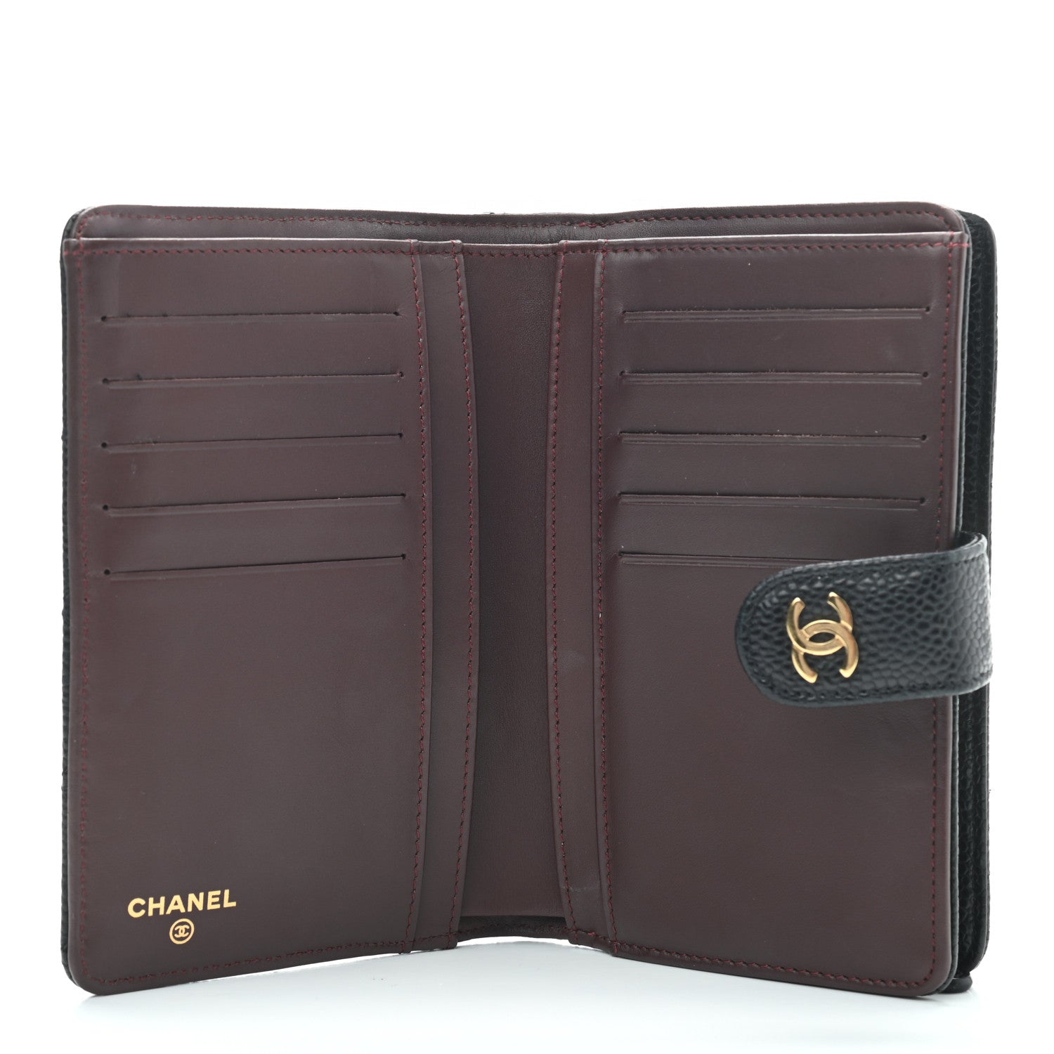 Chanel Caviar Quilted Zipped Pocket Wallet Black 5 of 9