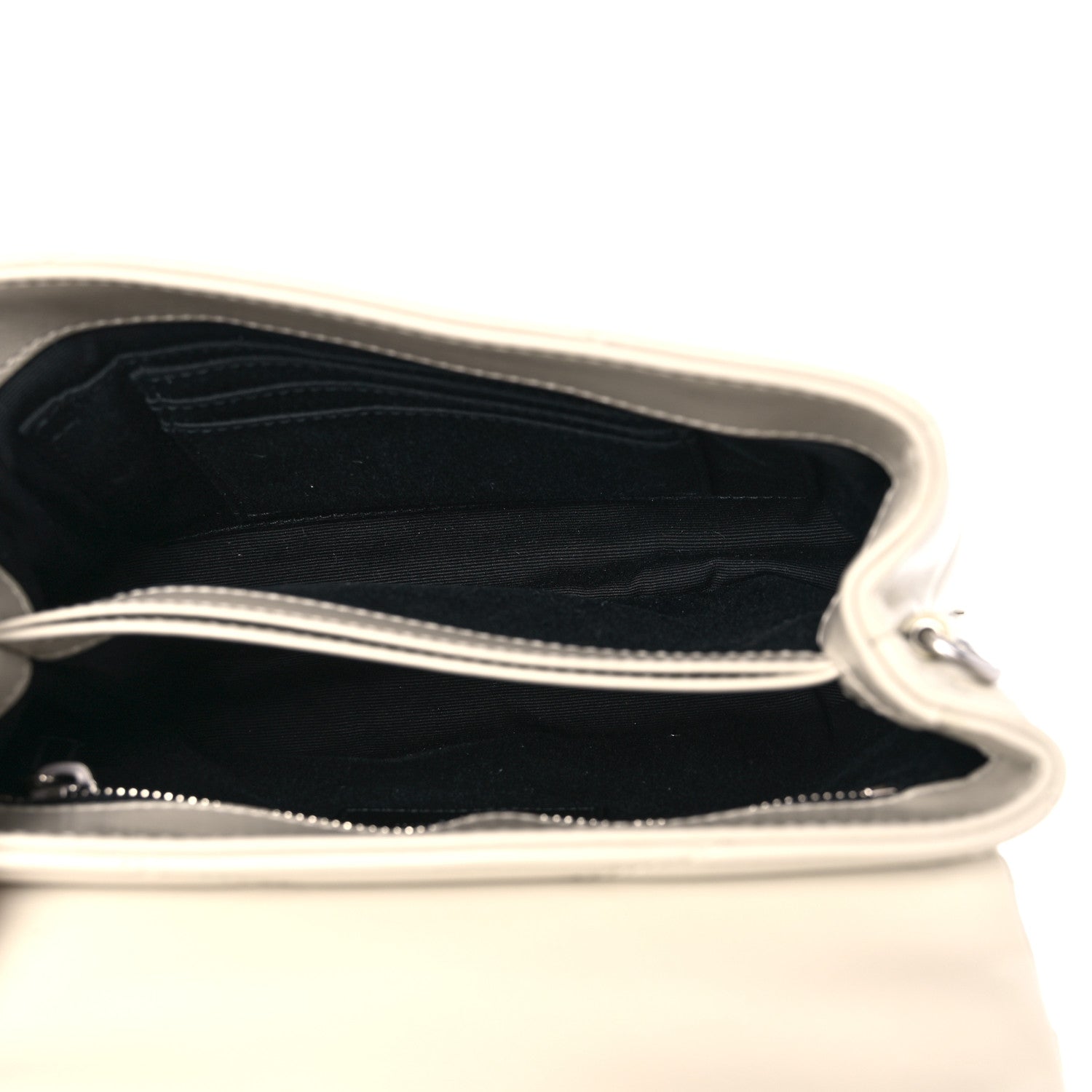 Saint Laurent Calfskin Y Quilted Monogram Toy Loulou Crossbody Bag Ivory 5 of 10