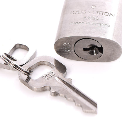 Louis Vuitton Brushed Titanium Lock and Key Set 4 of 4