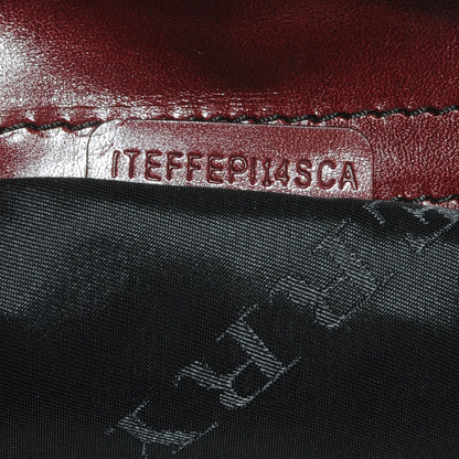 Burberry Lambskin Bridle Calfskin Small Dutton Hobo Claret Red 10 of 10