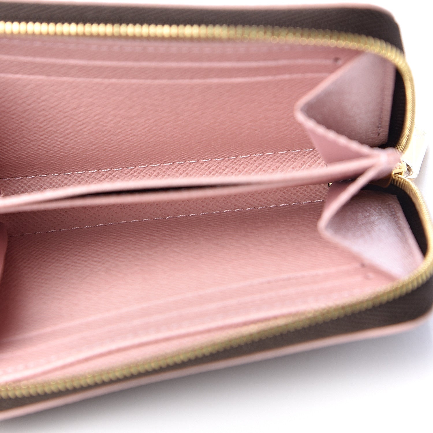 Louis Vuitton Damier Ebene Studded Zippy Coin Purse Rose Ballerine 5 of 7