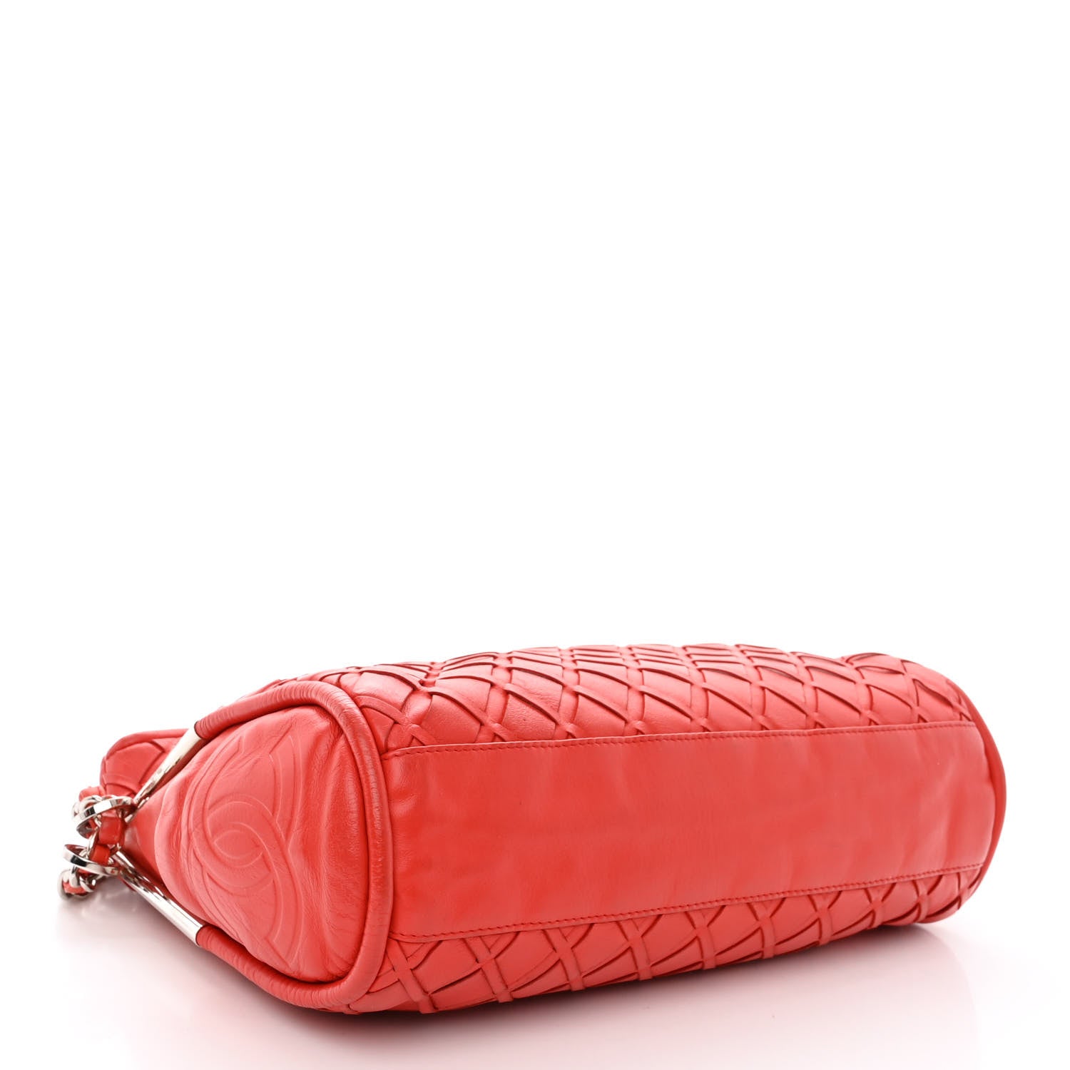 Chanel Lambskin Woven Medium Ultimate Soft Sombrero Hobo Red 5 of 11