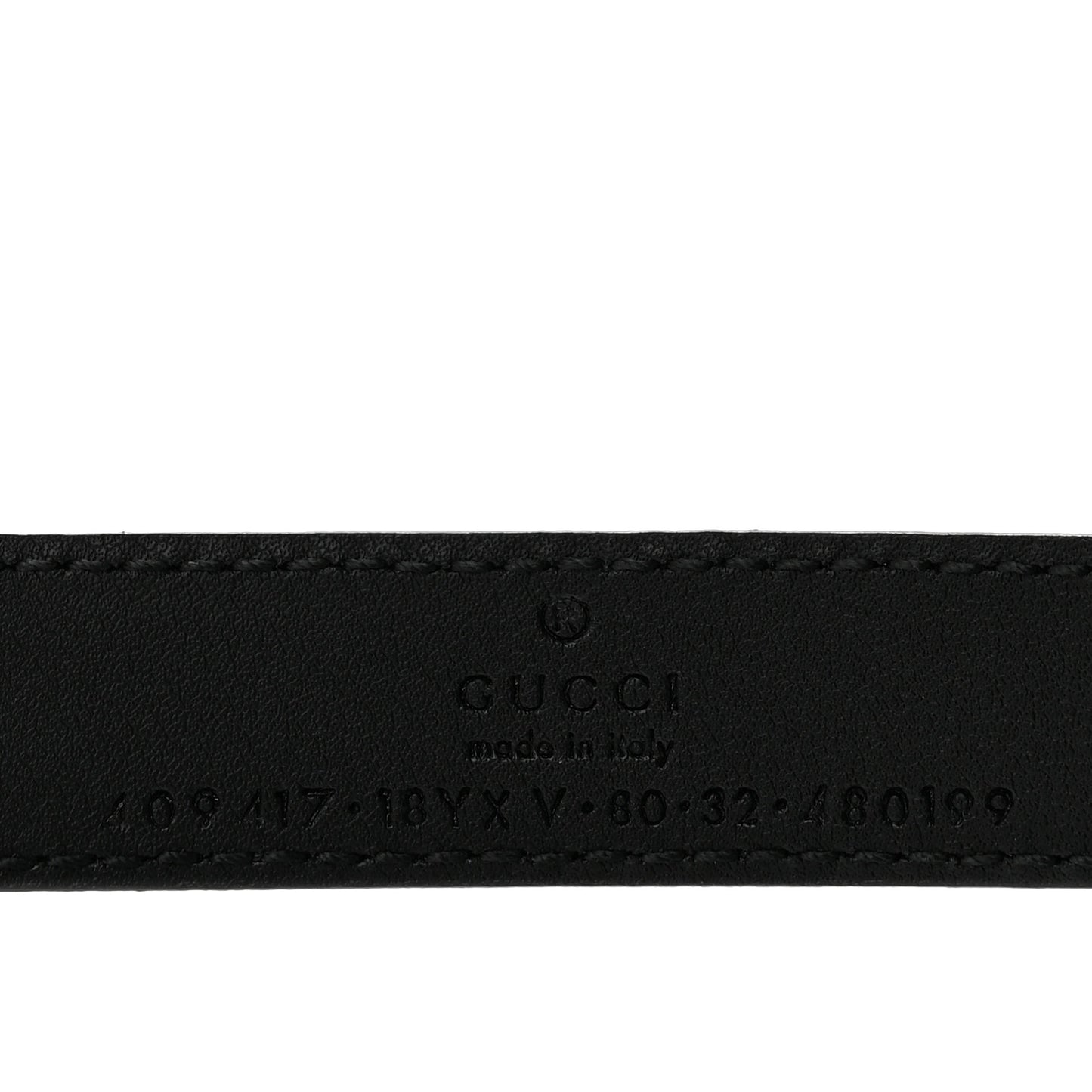 Azalea Calfskin Enamel Monochrome Double G 20mm Belt 80 32 Black