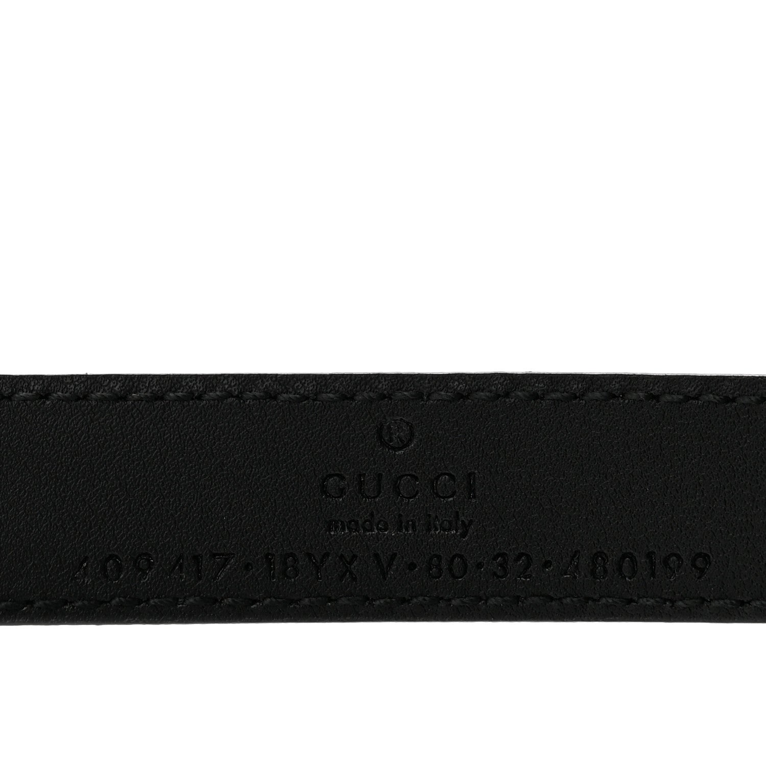 Gucci Azalea Calfskin Enamel Monochrome Double G 20mm Belt 80 32 Black 5 of 7