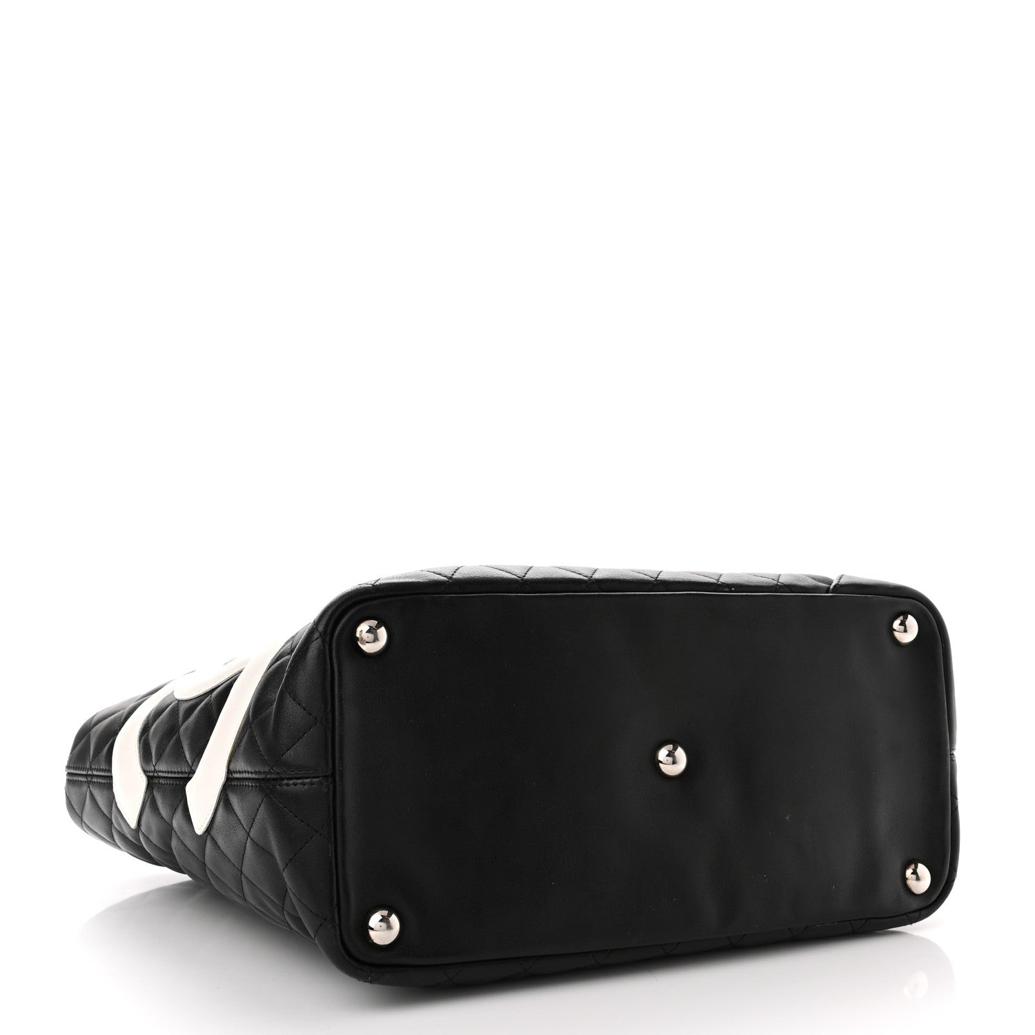 Chanel Calfskin Quilted Large Cambon Tote Black White 4 of 10