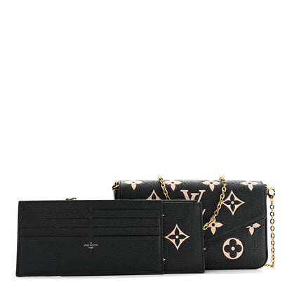 Louis Vuitton Empreinte Monogram Giant Felicie Pochette Black Beige 3 of 12