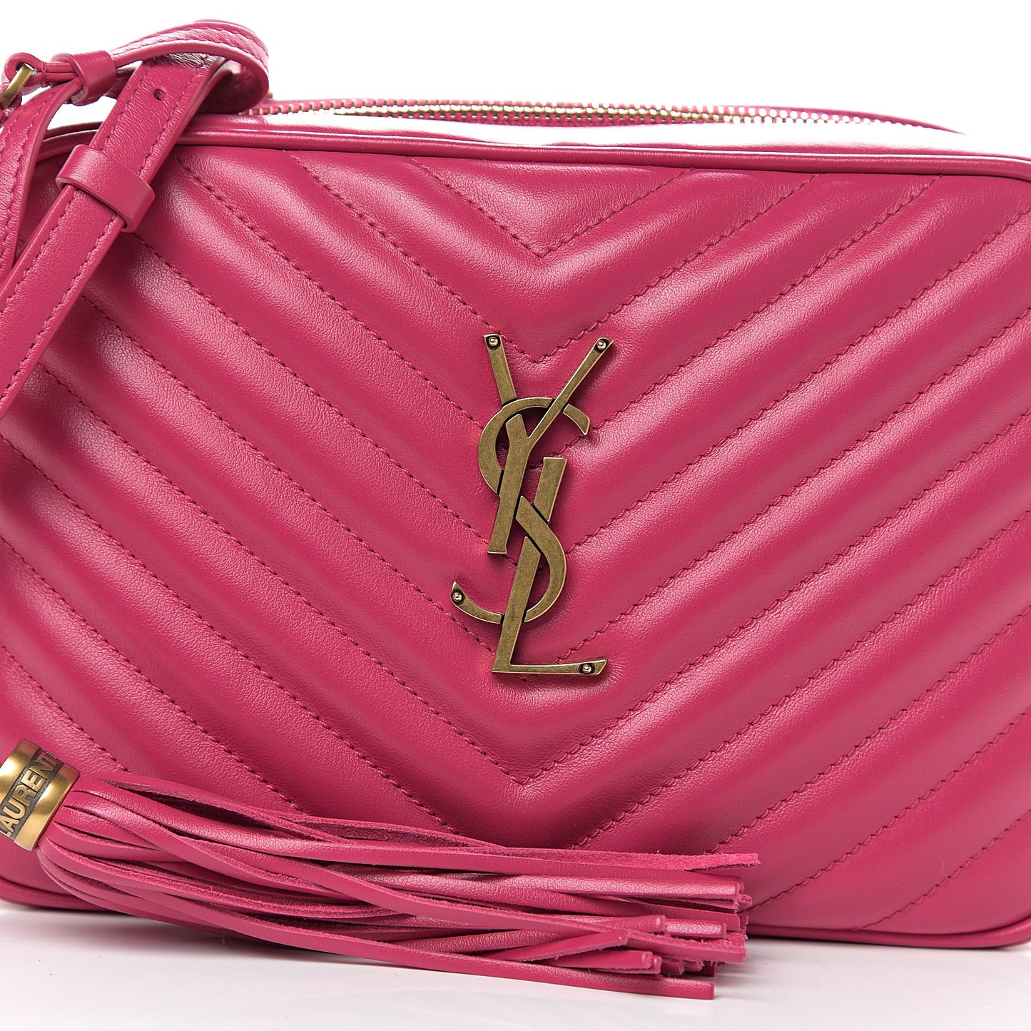 Calfskin Matelasse Monogram Lou Camera Bag Bright Pink