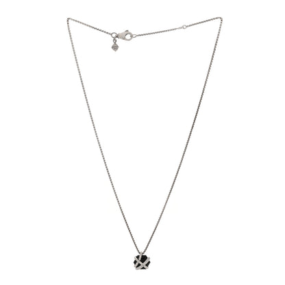 David Yurman Sterling Silver Diamond Black Onyx 10mm Petite Cable Wrap Pendant Necklace 3 of 4