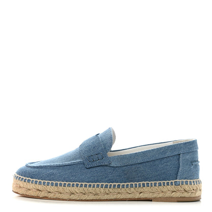 Hermes Denim Canvas Womens Trip Espadrilles 38 Bleu Clair 1 of 10