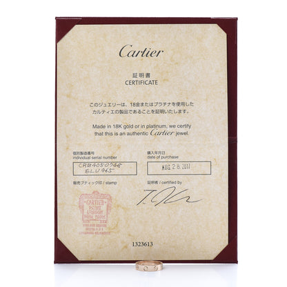 Cartier 18K Pink Gold Diamond 4mm LOVE Wedding Band Ring 48 4.5 6 of 6