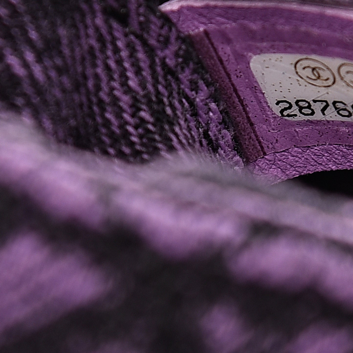 Denim Quilted Small Flap Purple Black