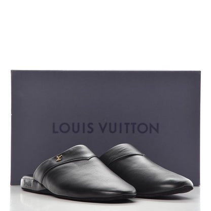 Louis Vuitton X SUPREME Lambskin Mens Hugh Slippers 8 Black 16 of 16